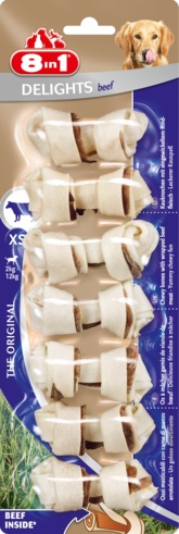 Delights Beef XS. Косточки для собак с говядиной XS (7см), 7 шт. 8in1 (8в1)